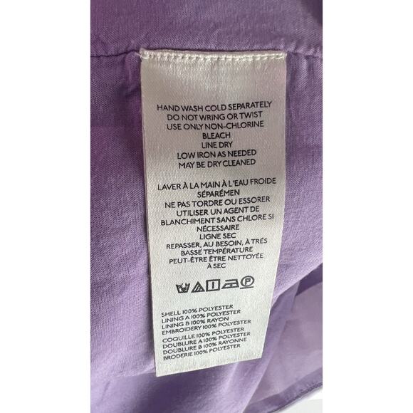 Anthropologie x Maeve 3D Bloom Column Lavender Organza MIDI Pencil Skirt Size 8 - Picture 11 of 13